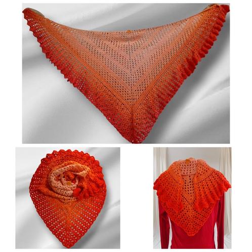 Omslagsjaal oranje, Kleding | Dames, Mutsen, Sjaals en Handschoenen, Nieuw, Ophalen of Verzenden