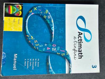 Livre scolaire actimath à l'infini 3ème manuel de Van in, Van in, Enlèvement, Utilisé, Secondaire