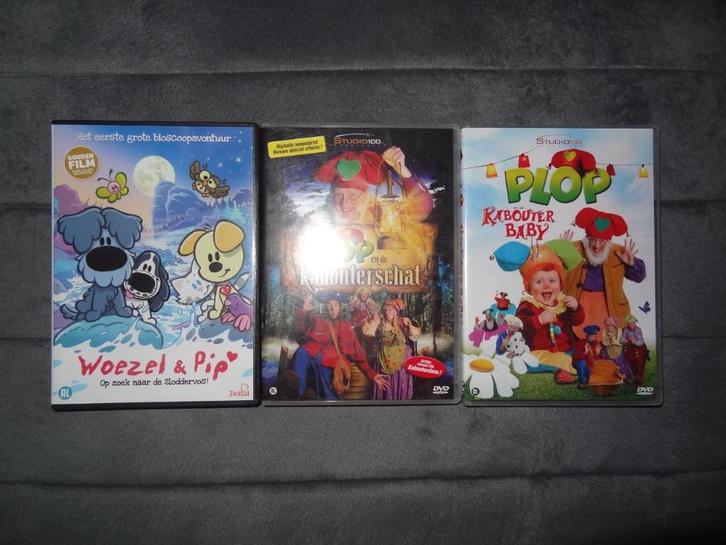 Kinder DVD's "Plop" & "Woezel & Pip" (goede staat !), Cd's en Dvd's, Dvd's | Kinderen en Jeugd, Zo goed als nieuw, Film, Avontuur