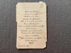Menu 14 sept 1895 - gast Baron Aug.Goffinet, Verzenden, Gebruikt
