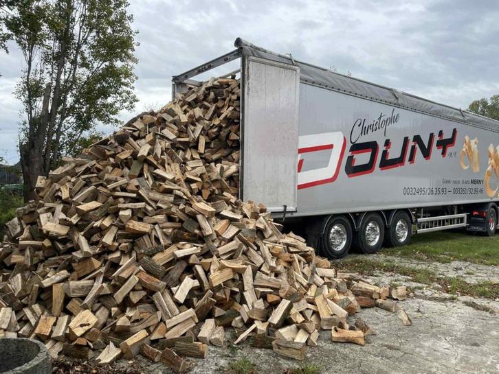 gezaagd en gekloven brandhout promo droog aan 105 euro, Tuin en Terras, Brandhout, Blokken, Beukenhout, 6 m³ of meer, Ophalen of Verzenden