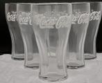 Set van 6 colaglazen met witte belettering - Vintage, Ophalen of Verzenden, Nieuw, Frisdrankglas