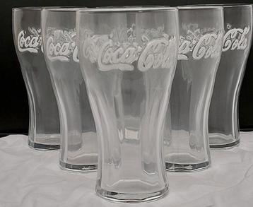 Lot de 6 verres Coca-Cola avec inscription blanche