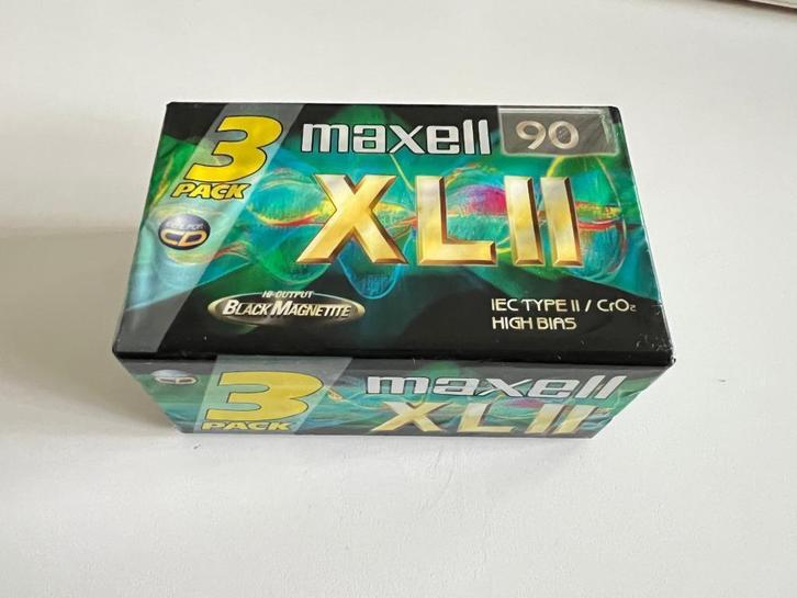 Pack de 3 cassettes Maxell XLII 90 - NEUF, Cd's en Dvd's, Cassettebandjes, Nieuw in verpakking, Onbespeeld, Overige genres, 2 t/m 25 bandjes