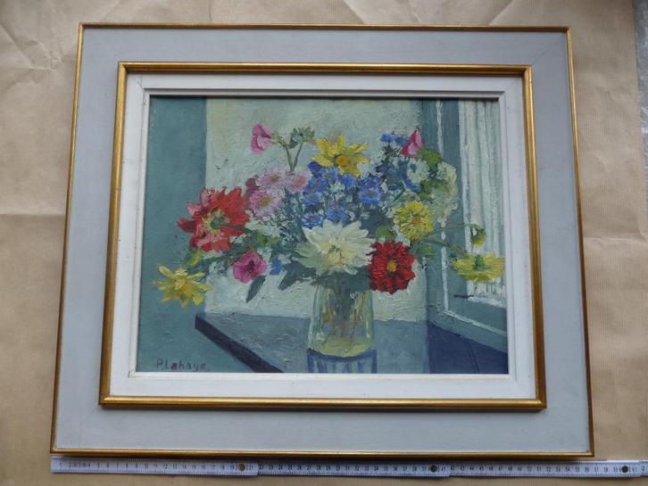 P. LAHAYE - MOOI SCHILDERIJ - ORIGINEEL GESIGNEERD, Antiek en Kunst, Kunst | Schilderijen | Klassiek, Ophalen of Verzenden