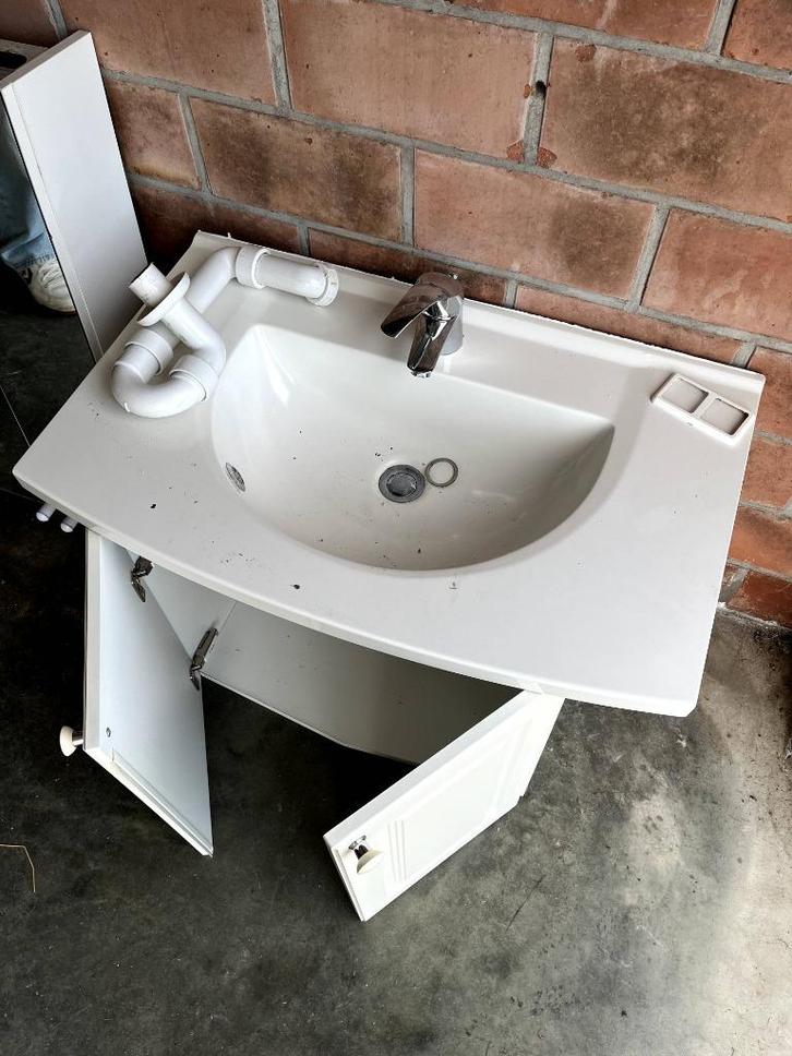 wastafel, Huis en Inrichting, Badkamer | Badkamermeubels, Gebruikt, Wastafelkast, Minder dan 100 cm, 50 tot 100 cm, 25 tot 50 cm