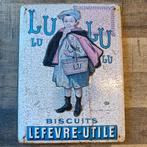 Panneau d'affichage vintage Lu Biscuits, Enlèvement, Utilisé, Panneau publicitaire