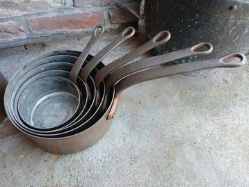 zware koperen pannen set, Enlèvement ou Envoi, Utilisé