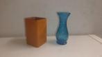 2 jolis petits vases (pierre et verre), Antiquités & Art, Enlèvement ou Envoi