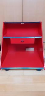rood vintage nacht/boekenkastje op wielen - VERLAAGDE PRIJS!, Zo goed als nieuw, Ophalen