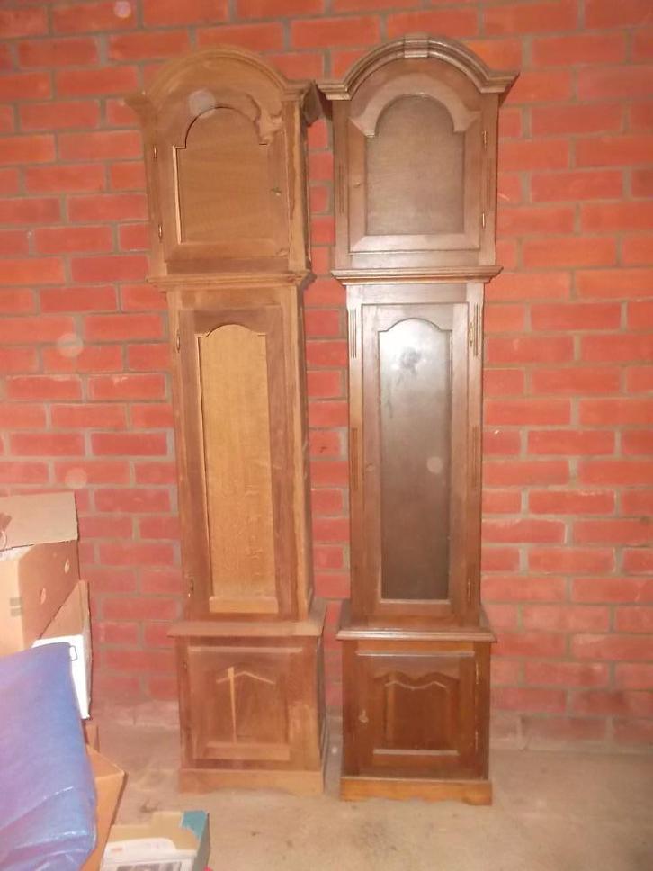 twee klokken kasten,,eik,,,, Huis en Inrichting, Kasten | Wandmeubels, Nieuw, 200 cm of meer, Minder dan 150 cm, Minder dan 25 cm