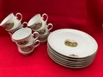 Kop en bordjes kastelenservies, Enlèvement ou Envoi, Comme neuf, Porcelaine, Tasse(s) et/ou soucoupe(s)