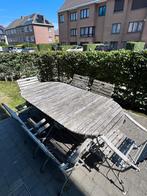 Table et chaises de jardin teck, Jardin & Terrasse, Enlèvement, Utilisé