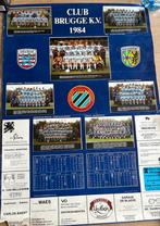Poster Club Brugge met kalender 1984 - 50x70cm, Verzamelen, Ophalen, Gebruikt, Poster, Plaatje of Sticker