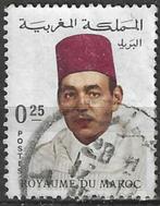 Marokko 1968 - Yvert 540 - Koning Hassan II - 25 c (ST), Timbres & Monnaies, Timbres | Afrique, Maroc, Affranchi, Envoi