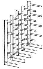 Zware draagarmstelling NIEUW 4 meter hoog en 1.200 mm diep., Ophalen of Verzenden