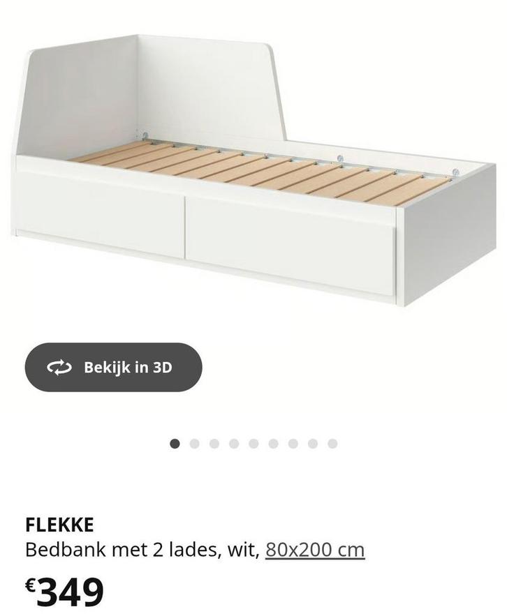 Bed 1-(uitschuifbaar tot 2-)persoons met 2 lades, Huis en Inrichting, Slaapkamer | Bedden, Zo goed als nieuw, Ophalen