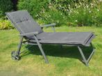 2 ligbedden met losse kussens, Tuin en Terras, Ligbedden, Ophalen, Gebruikt, Aluminium