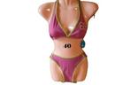 (33)- bikini femme t.40 rose vert - neuf -, Kleding | Dames, Badmode en Zwemkleding, Ophalen of Verzenden, Nieuw, Roze, Bikini