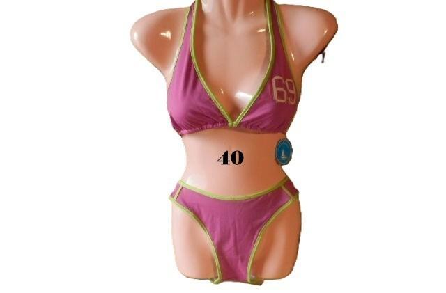 (33)- bikini femme t.40 rose vert - neuf -, Kleding | Dames, Badmode en Zwemkleding, Nieuw, Bikini, Roze, Ophalen of Verzenden