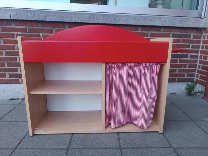 poppenverzorgingstafel, Kinderen en Baby's, Speelgoed | Houten speelgoed, Gebruikt, Meubelstuk of Keukentje, Ophalen