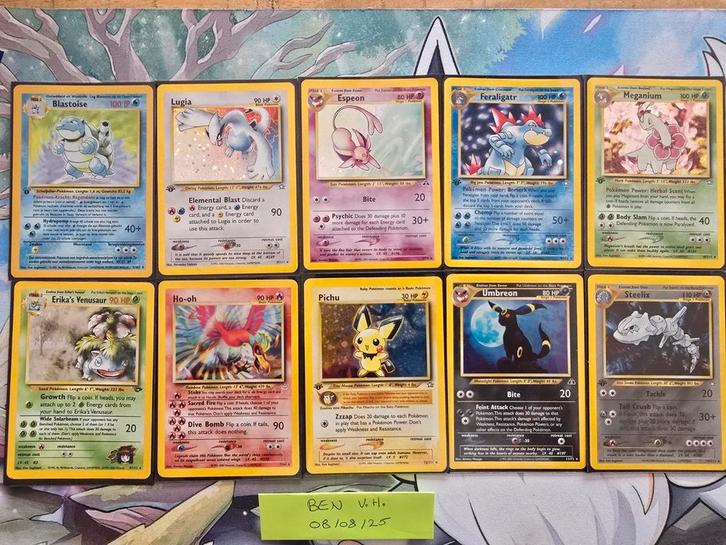WOTC Kaarten - Lugia 1st - Blastoise 1st - Ect...., Hobby en Vrije tijd, Verzamelkaartspellen | Pokémon, Zo goed als nieuw, Ophalen of Verzenden