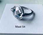 Zilveren Ring van Nona maat 54 met kristal steen, Femme ou Homme, Argent, Avec cristal, 17 à 18