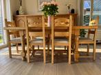 Licht eiken kast met tafel en 6 stoelen., Antiek en Kunst, Antiek | Meubels | Kasten, Ophalen