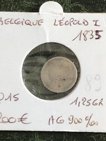 België 1/4 Franc 1835 Leopold I beschikbaar voor biedingen