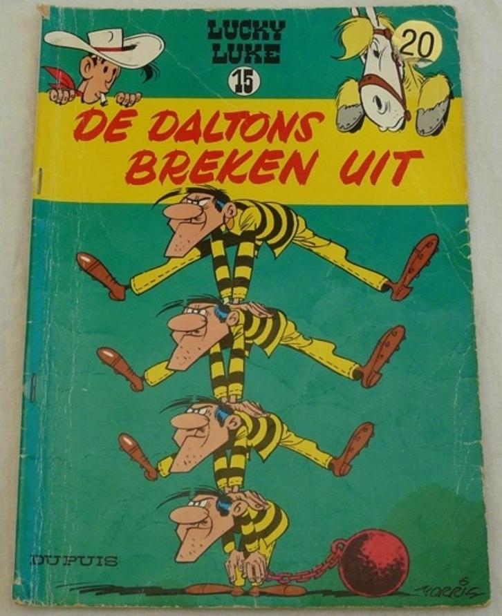 Strip Boek, LUCKY LUKE, De Daltons Breken Uit, Nr.15, 1977., Boeken, Stripverhalen, Gelezen, Eén stripboek, Ophalen of Verzenden