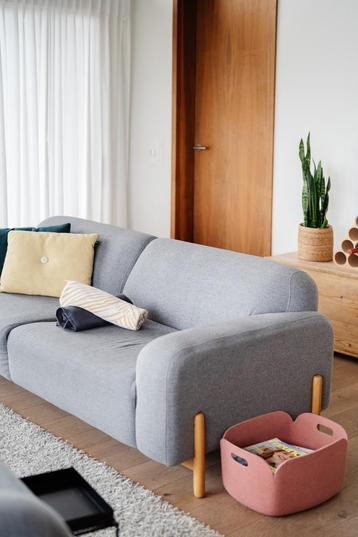 Design 3-zit + poef + zetel - Sofacompany Marvin Grey beschikbaar voor biedingen