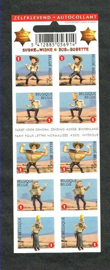 Belgie Suske Wiske 10 zelfklevende MNH Vandersteen 2009, Postzegels en Munten, Postzegels | Europa | België, Postfris, Verzenden