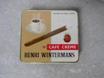 Boite en métal "HENRI WINTERMANS " à Cigarillos  café creme, Collections, Boîte en métal, Autres marques, Utilisé, Enlèvement ou Envoi