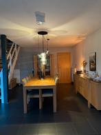 Eiken tafel + 6 stoelen + barkast te koop, Ophalen, Gebruikt