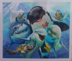 Diamond Painting - Ronde Steentjes - Dolfijnen - 50 x 40 Cm, Enlèvement ou Envoi, Bricolage, Neuf