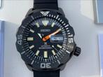 Seiko Limited Edition Prospex Monster Black nieuwst full set, Comme neuf, Synthétique, Seiko, Acier