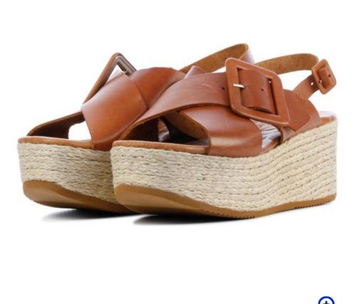 Zomer ! Shabbies Amsterdam Leder mt 37 Cognac, Kleding | Dames, Schoenen, Zo goed als nieuw, Espadrilles, Ophalen
