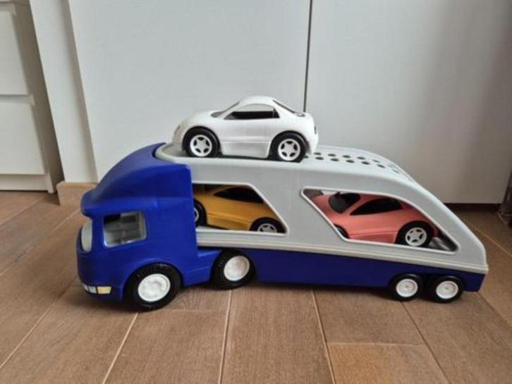 Vrachtwagen met 3 auto's, Kinderen en Baby's, Speelgoed |Speelgoedvoertuigen, Gebruikt, Ophalen