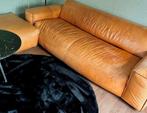 lederendesign bank  met poef 'LAVIE', Huis en Inrichting, Zetels | Zetels, Ophalen, Gebruikt, Design, Rechte bank