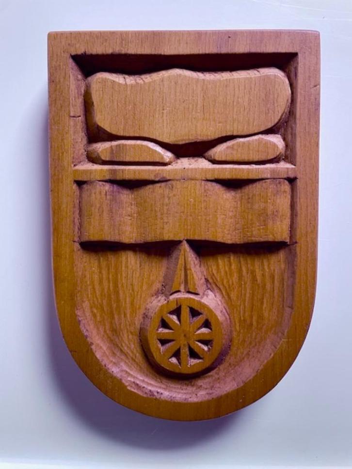 Te koop: houten crest SW 120 (Duitsland), Verzamelen, Militaria | Algemeen, Overige soorten, Embleem of Badge, Ophalen of Verzenden