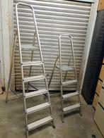 2 ALUMINIUM LADDERS, 6 TREDEN EN 4 TREDEN, Doe-het-zelf en Bouw, Ladders en Trappen, Ophalen, Zo goed als nieuw, Ladder, Opvouwbaar of Inschuifbaar