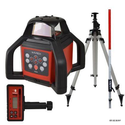 TE HUUR Futech rotatielaser met toebehoren, Doe-het-zelf en Bouw, Meetapparatuur, Gebruikt, Ophalen of Verzenden