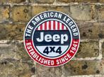 Jeep 4x4  aluminium reclame bord mancave garage borden kado, Collections, Marques & Objets publicitaires, Comme neuf, Enlèvement ou Envoi