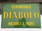 Emaille reclamebord DIABOLO melkmachines, Ophalen of Verzenden, Zo goed als nieuw, Reclamebord