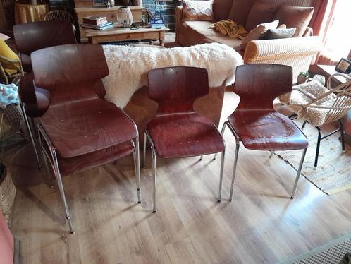 6 vintage PAGHOLZ stoelen, Antiek en Kunst, Curiosa en Brocante, Ophalen