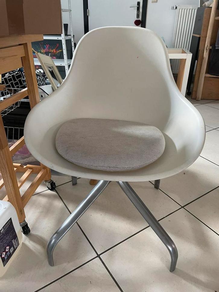 2 vintage IKEA stoelen, Huis en Inrichting, Stoelen, Gebruikt, Twee, Metaal, Wit, Ophalen