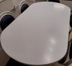 Keukentafel wit, ovaal, Huis en Inrichting, Ophalen, Gebruikt, 100 tot 150 cm, 50 tot 100 cm