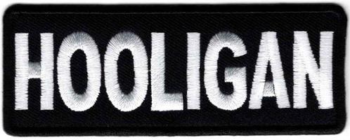 Hooligan stoffen opstrijk patch embleem, Motoren, Accessoires | Overige, Nieuw, Verzenden