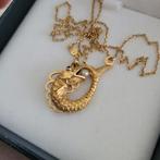 18 karaat heel mooi goud ketting, Handtassen en Accessoires, Kettingen, Ophalen, Met hanger, Zo goed als nieuw, Goud