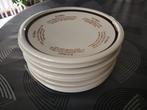 8 vintage pannenkoekenborden, Ophalen, Gebruikt, Porselein, Bord(en)